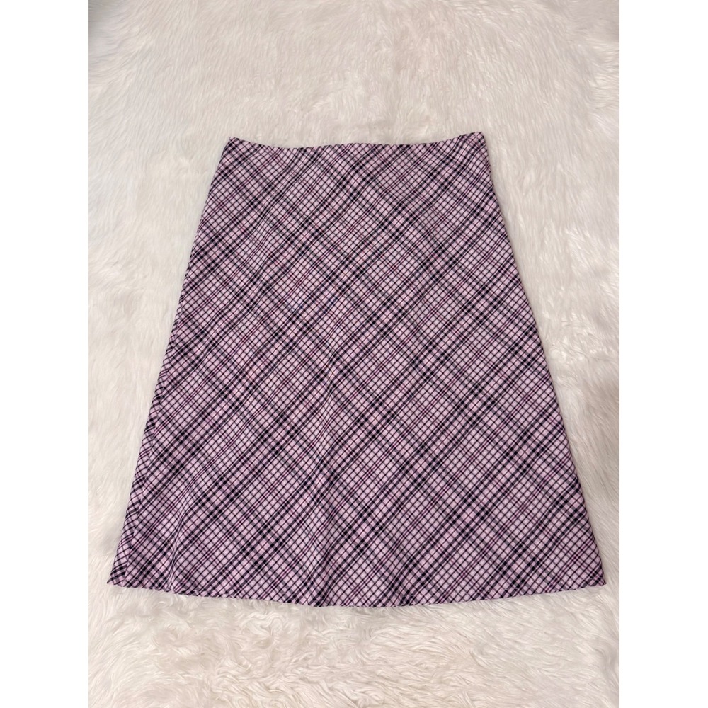 Y2K Vintage Valia Pink Plaid Midi Skirt